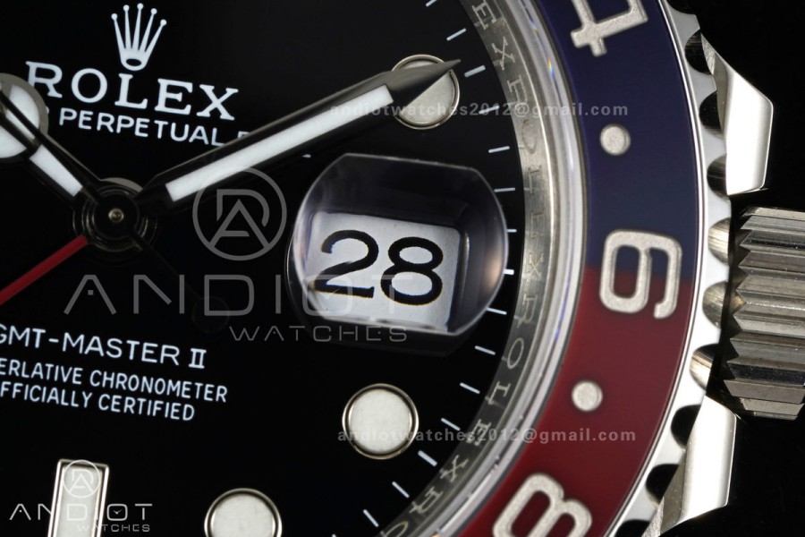 GMT-Master II 126710 BLRO 904L Steel RICH 1:1 Best Edition on Jubilee Bracelet JH3285 (Free Sprung)