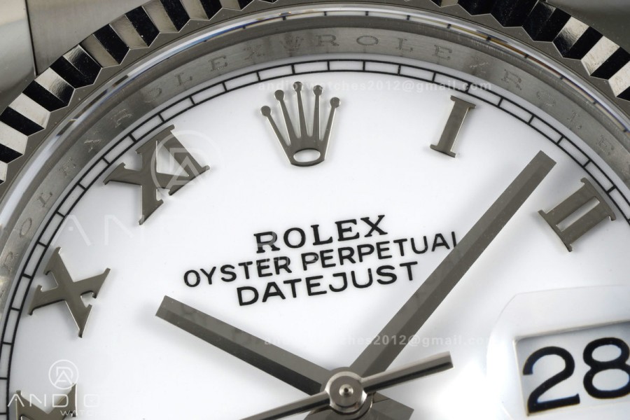 DateJust 36 SS 126234 ARF 1:1 Best Edition White Roman Dial on Oyster Bracelet DD3235