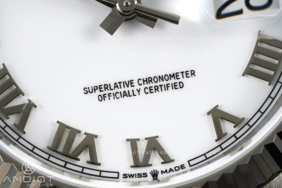 DateJust 36 SS 126234 ARF 1:1 Best Edition White Roman Dial on Oyster Bracelet DD3235