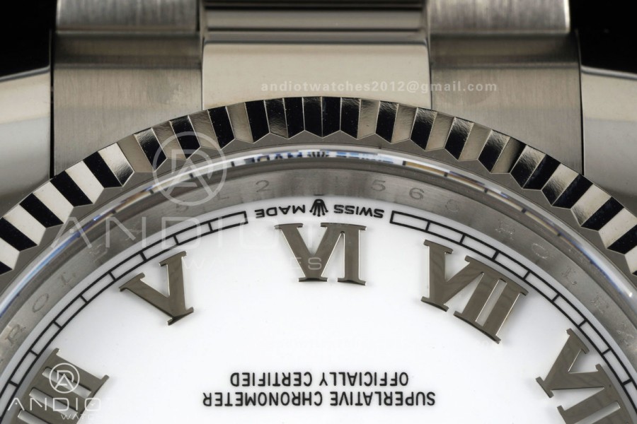 DateJust 36 SS 126234 ARF 1:1 Best Edition White Roman Dial on Oyster Bracelet DD3235