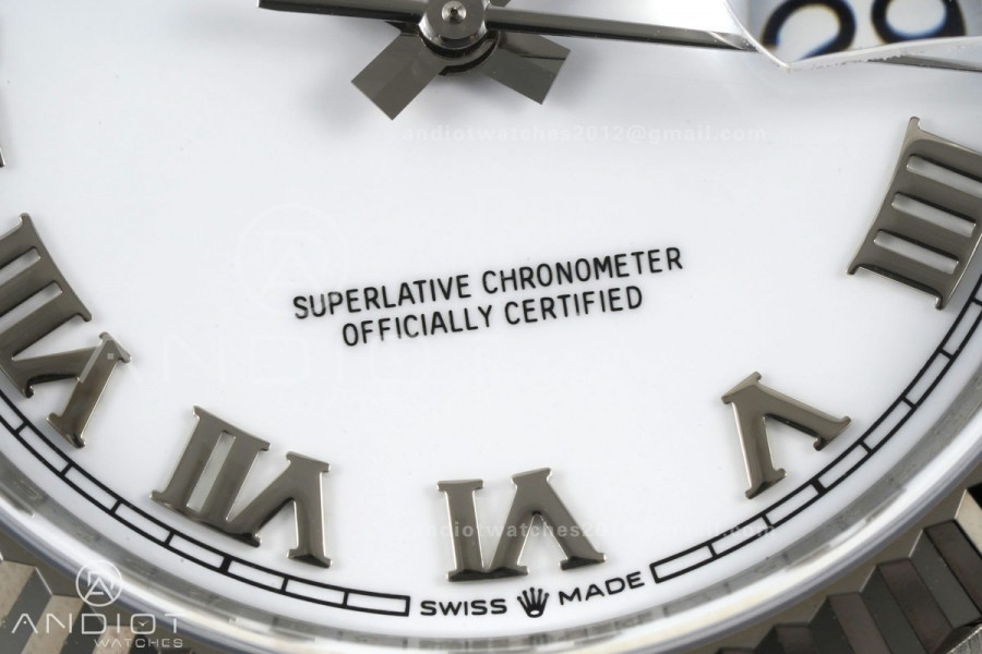 DateJust 36 SS 126234 ARF 1:1 Best Edition White Roman Dial on Jubilee Bracelet DD3235