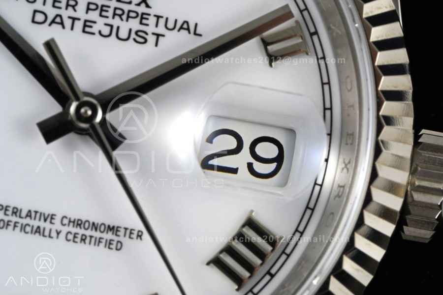 DateJust 36 SS 126234 ARF 1:1 Best Edition White Roman Dial on Jubilee Bracelet DD3235
