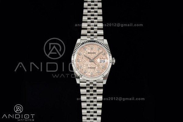 DateJust 36 SS 126234 ARF 1:1 Best Edition RG Computer Diamonds Dial on Jubilee Bracelet DD3235