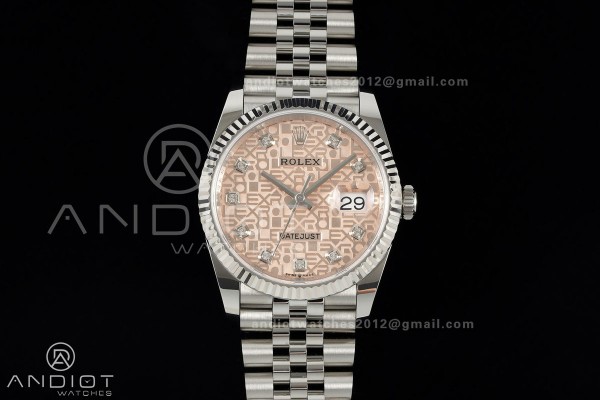 DateJust 36 SS 126234 ARF 1:1 Best Edition RG Computer Diamonds Dial on Jubilee Bracelet DD3235