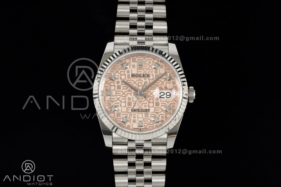DateJust 36 SS 126234 ARF 1:1 Best Edition RG Computer Diamonds Dial on Jubilee Bracelet DD3235