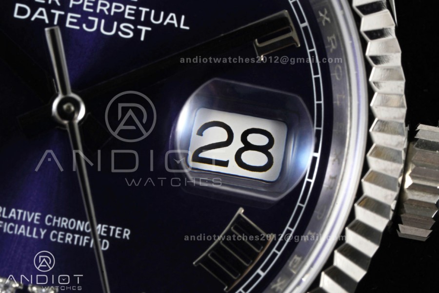 DateJust 36 SS 126234 ARF 1:1 Best Edition Purple Diamond Roman Dial on Jubilee Bracelet DD3235