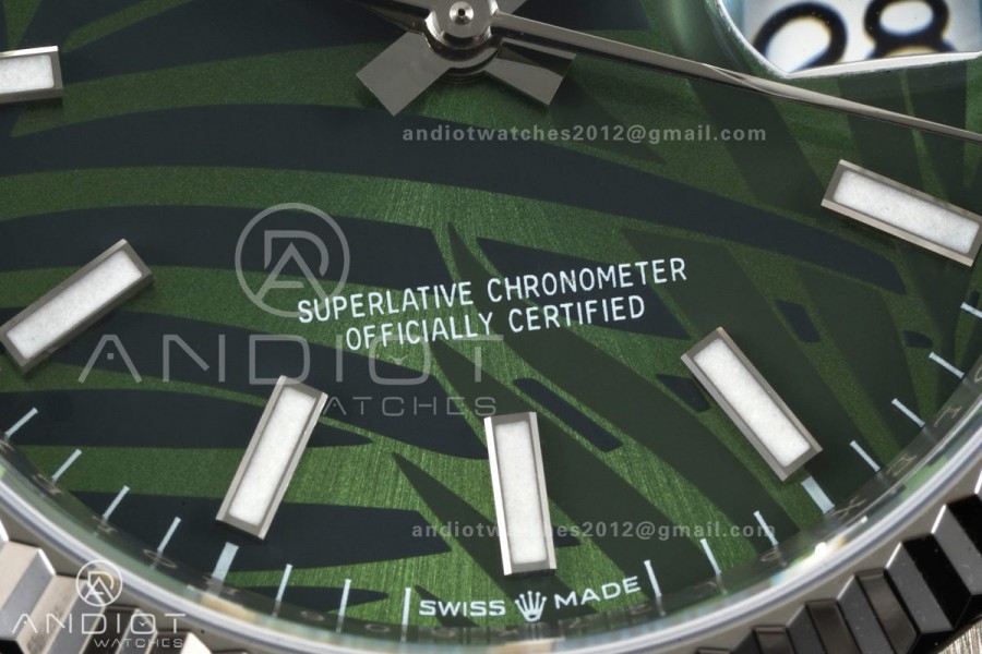 DateJust 36 SS 126234 ARF 1:1 Best Edition Green Leaves Stick Dial on Oyster Bracelet DD3235