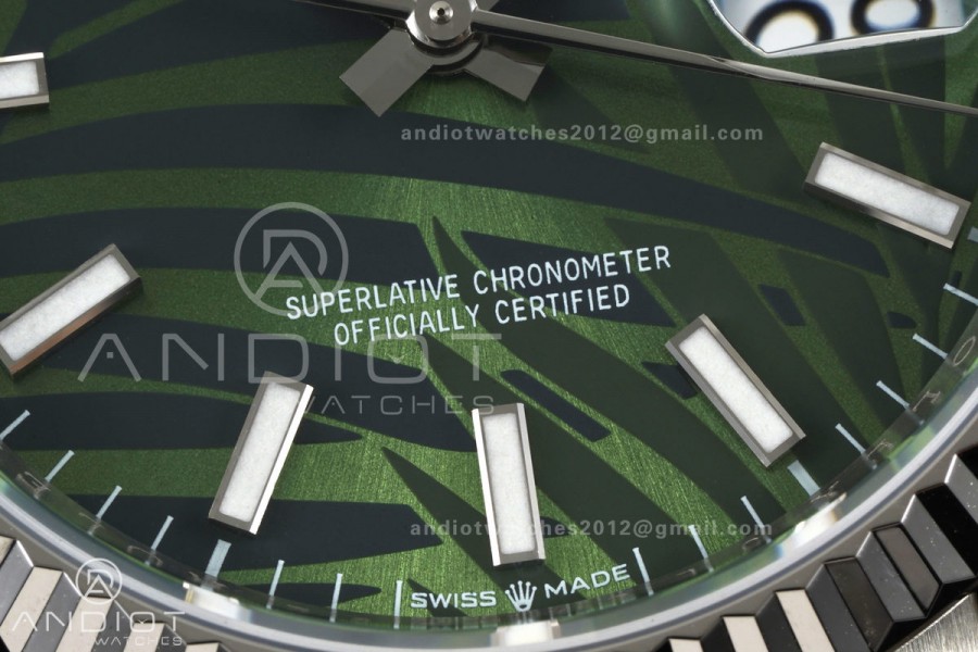 DateJust 36 SS 126234 ARF 1:1 Best Edition Green Leaves Stick Dial on Jubilee Bracelet DD3235