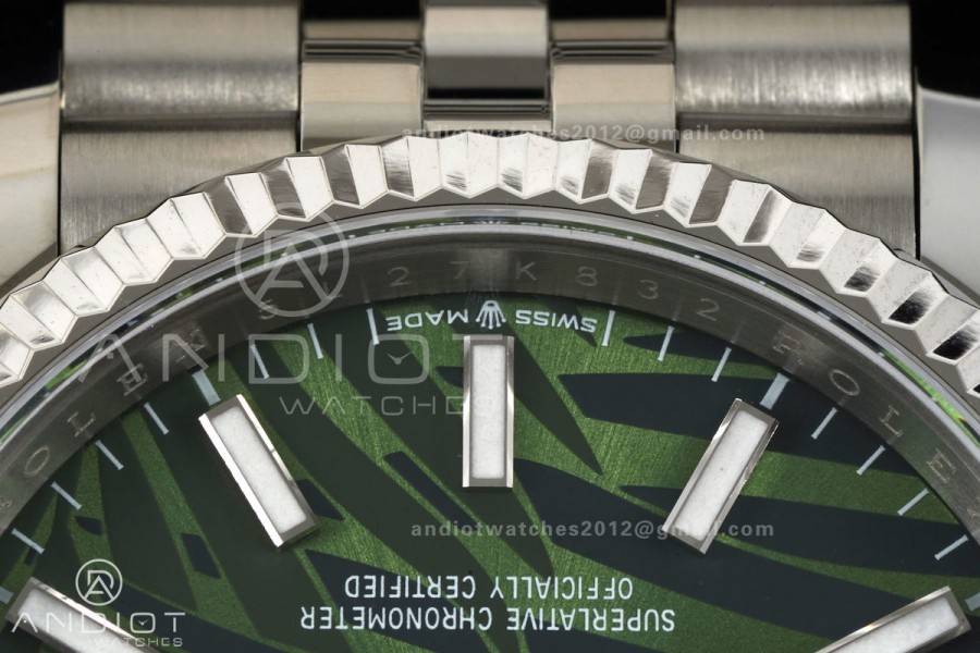 DateJust 36 SS 126234 ARF 1:1 Best Edition Green Leaves Stick Dial on Jubilee Bracelet DD3235