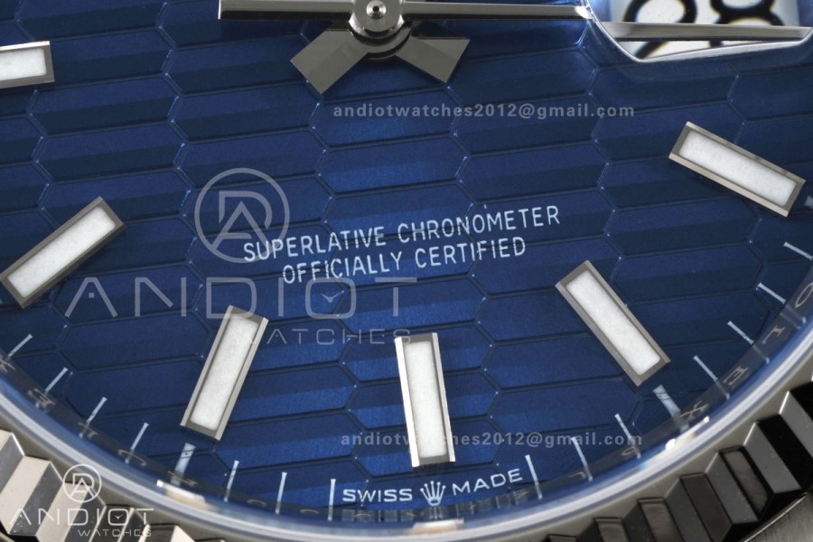 DateJust 36 SS 126234 ARF 1:1 Best Edition Blue Textured Stick Dial on Jubilee Bracelet DD3235