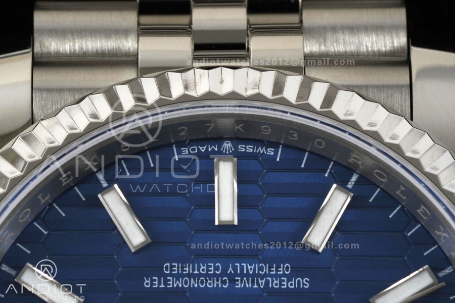 DateJust 36 SS 126234 ARF 1:1 Best Edition Blue Textured Stick Dial on Jubilee Bracelet DD3235