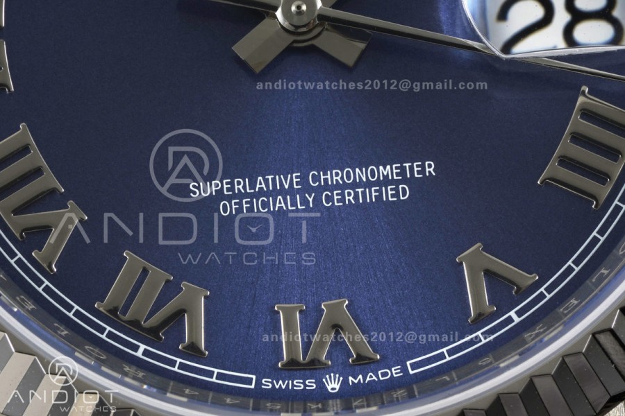 DateJust 36 SS 126234 ARF 1:1 Best Edition Blue Roman Dial on Oyster Bracelet DD3235