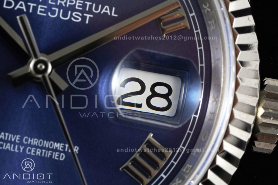 DateJust 36 SS 126234 ARF 1:1 Best Edition Blue Roman Dial on Oyster Bracelet DD3235