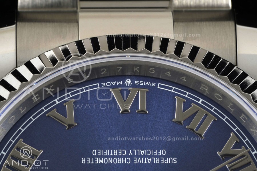 DateJust 36 SS 126234 ARF 1:1 Best Edition Blue Roman Dial on Oyster Bracelet DD3235