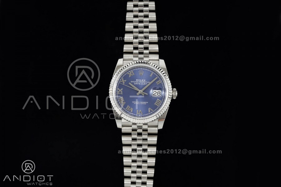 DateJust 36 SS 126234 ARF 1:1 Best Edition Blue Roman Dial on Jubilee Bracelet DD3235