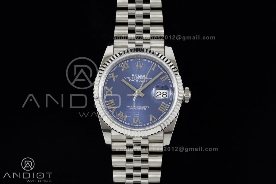 DateJust 36 SS 126234 ARF 1:1 Best Edition Blue Roman Dial on Jubilee Bracelet DD3235