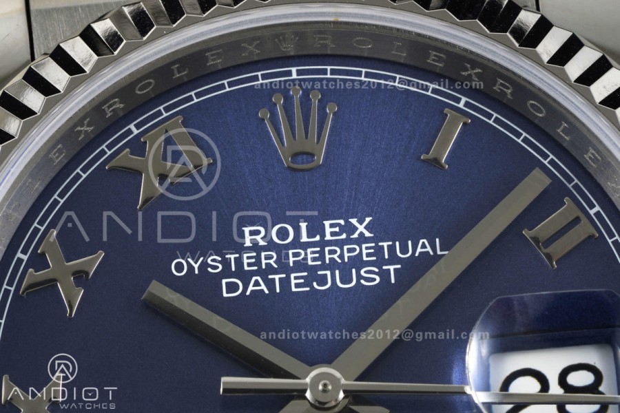 DateJust 36 SS 126234 ARF 1:1 Best Edition Blue Roman Dial on Jubilee Bracelet DD3235