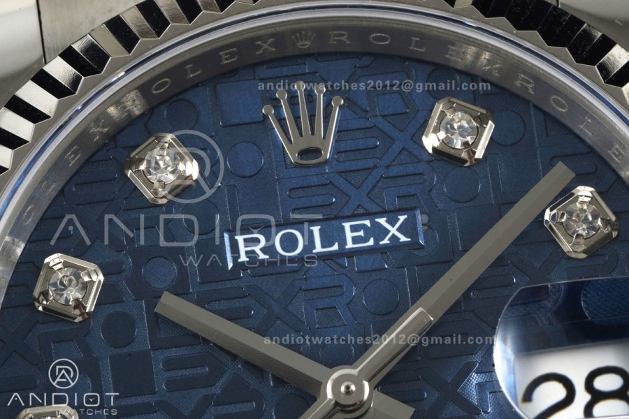 DateJust 36 SS 126234 ARF 1:1 Best Edition Blue Computer Diamonds Dial on Oyster Bracelet DD3235