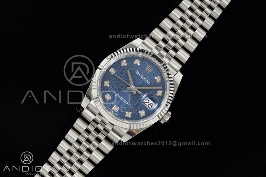 DateJust 36 SS 126234 ARF 1:1 Best Edition Blue Computer Diamonds Dial on Jubilee Bracelet DD3235