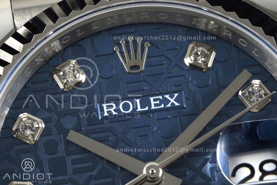 DateJust 36 SS 126234 ARF 1:1 Best Edition Blue Computer Diamonds Dial on Jubilee Bracelet DD3235