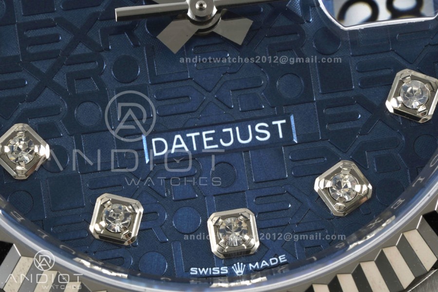 DateJust 36 SS 126234 ARF 1:1 Best Edition Blue Computer Diamonds Dial on Jubilee Bracelet DD3235
