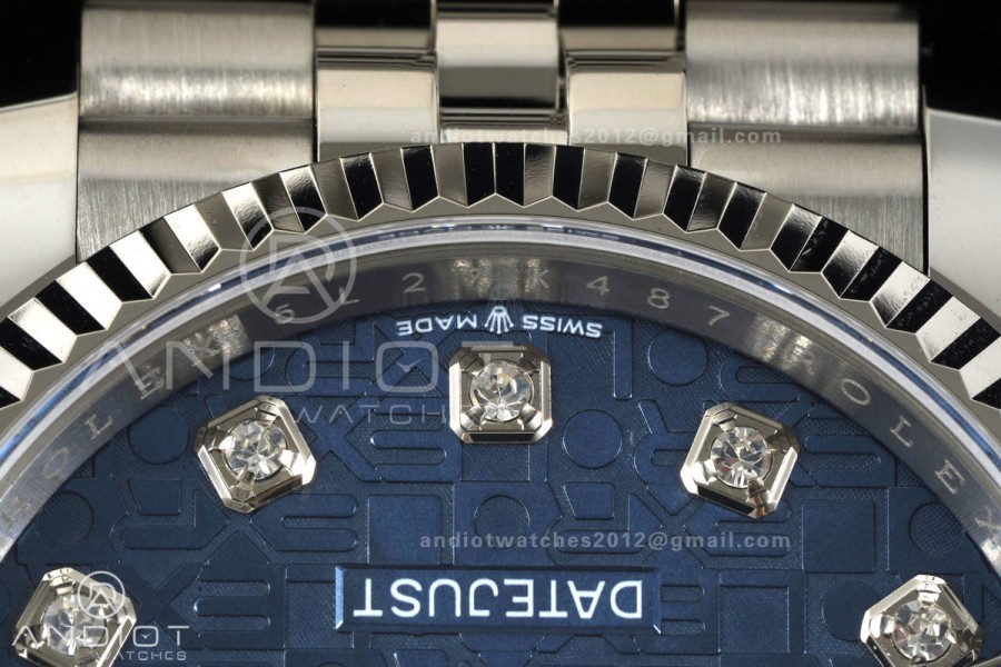 DateJust 36 SS 126234 ARF 1:1 Best Edition Blue Computer Diamonds Dial on Jubilee Bracelet DD3235