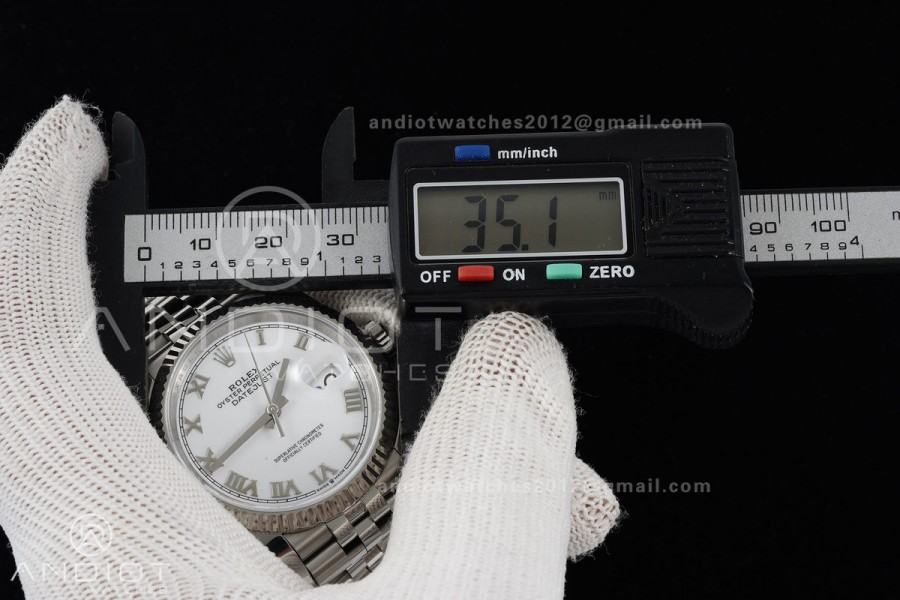 DateJust 36 SS 126234 ARF 1:1 Best Edition White MOP Diamonds Dial on Jubilee Bracelet DD3235