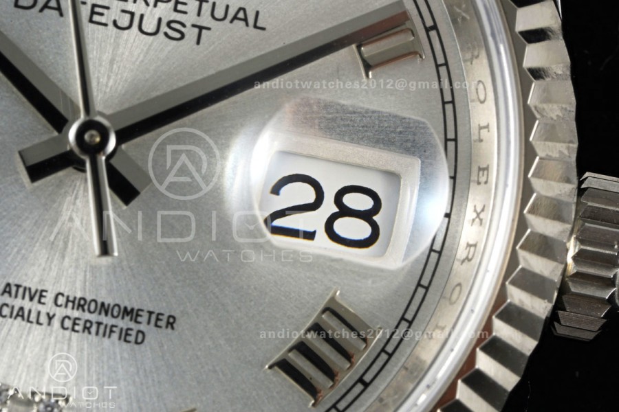 DateJust 36 SS 126234 ARF 1:1 Best Edition Silver Diamond Roman Dial on Jubilee Bracelet DD3235
