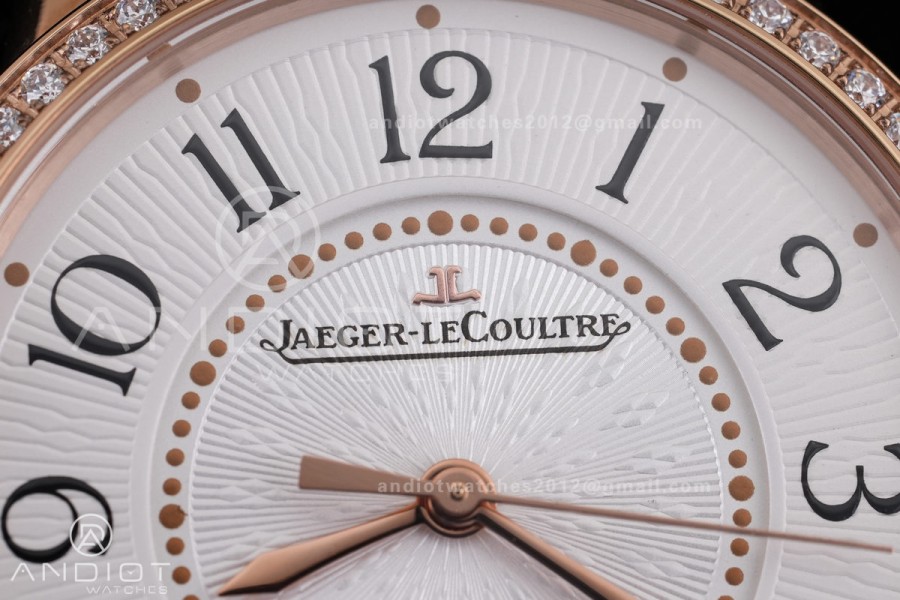 Rendez-Vous Night & Day RG APSF 1:1 Best Edition White Dial Diamonds Bezel on Brown Leather Strap SA898