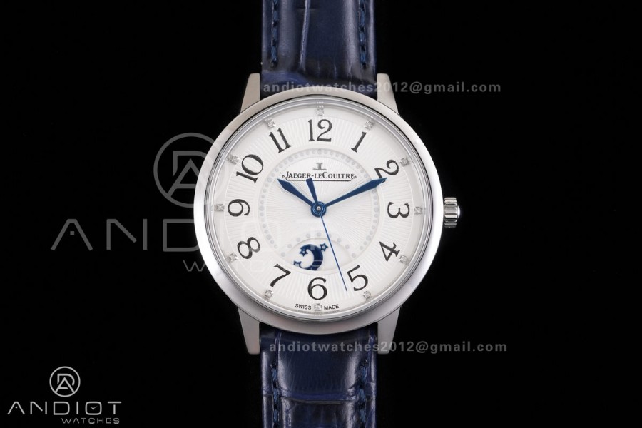 Rendez-Vous Night & Day SS APSF 1:1 Best Edition White Dial on Blue Leather Strap SA898
