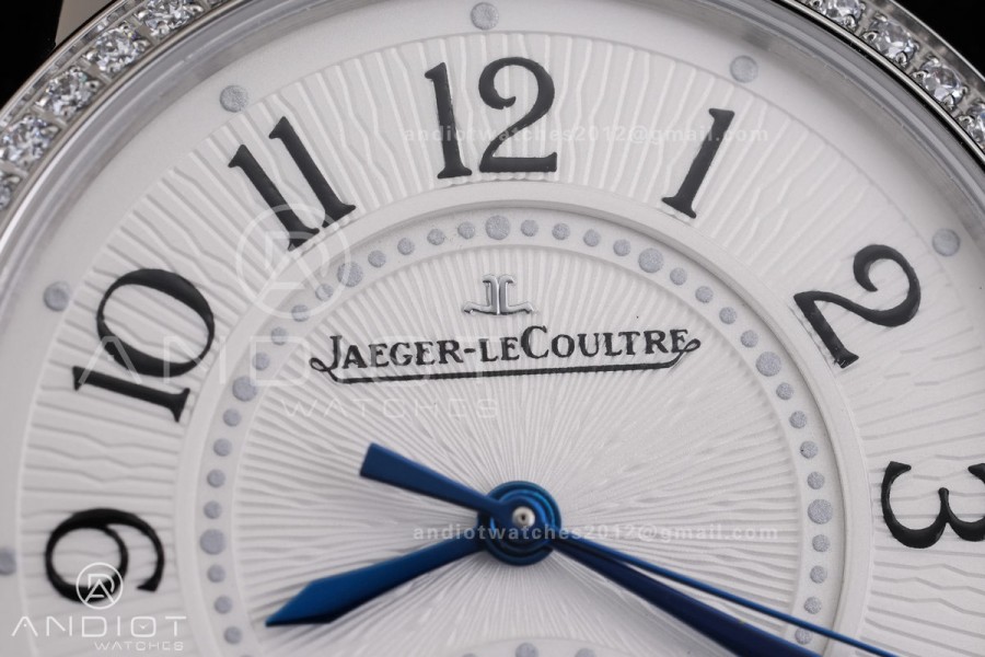 Rendez-Vous Night & Day SS APSF 1:1 Best Edition White Dial Diamonds Bezel on Blue Leather Strap SA898