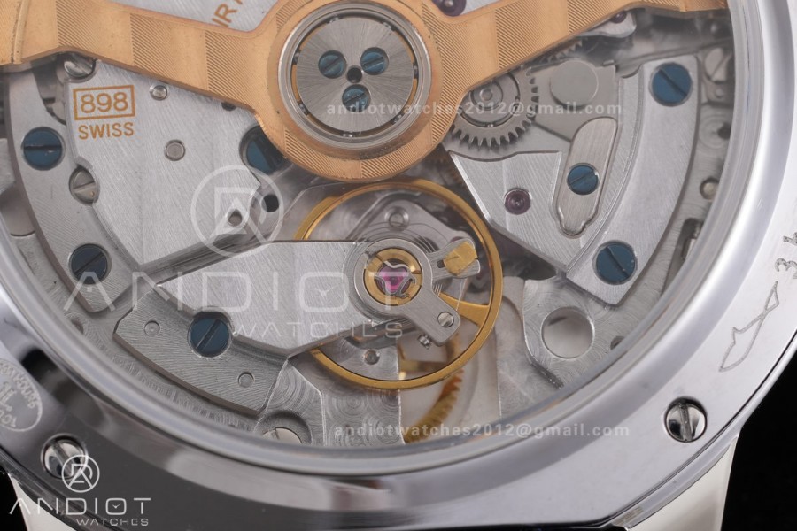 Rendez-Vous Night & Day SS APSF 1:1 Best Edition White Dial Diamonds Bezel on Blue Leather Strap SA898