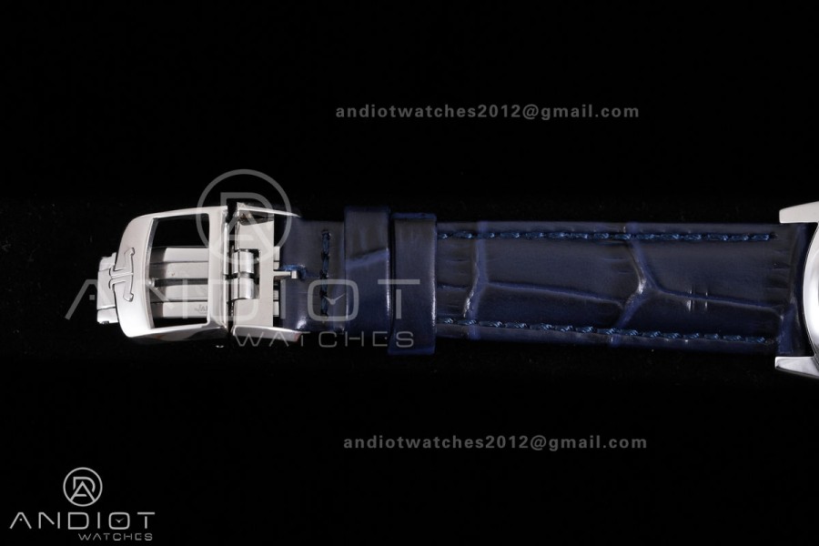 Rendez-Vous Night & Day SS APSF 1:1 Best Edition Blue Dial Diamonds Bezel on Blue Leather Strap SA898