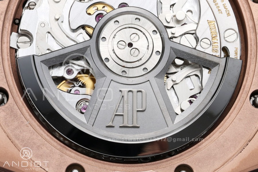 Royal Oak Offshore 43mm 26420 Ceramic Bezel RG Gain Weight DDF 1:1 Black Dial On Black Rubber Strap DD4401 Super Clone 