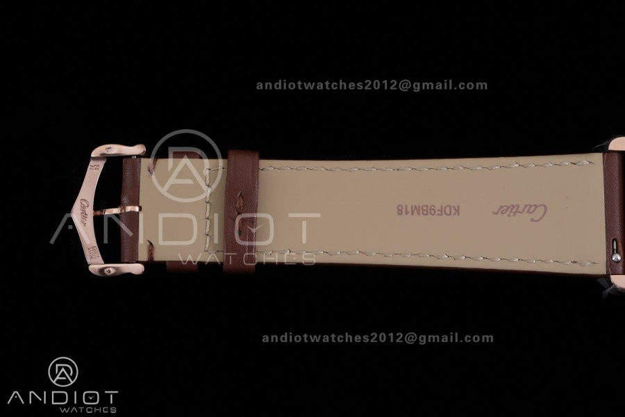 Tank Louis XL 38x27mm RG F1F 1:1 Best Edition White Dial on Brown Strap A1899Mc
