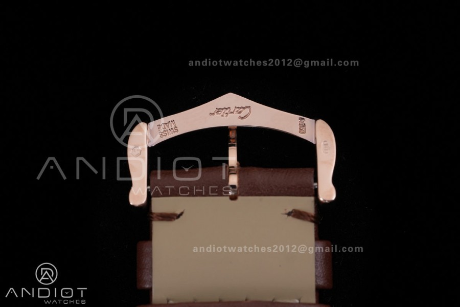 Tank Louis XL 38x27mm RG F1F 1:1 Best Edition White Dial on Brown Strap A1899Mc