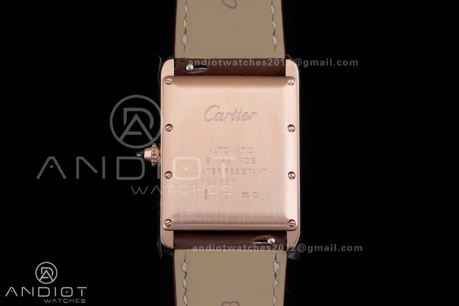 Tank Louis XL 38x27mm RG F1F 1:1 Best Edition White Dial on Brown Strap A1899Mc