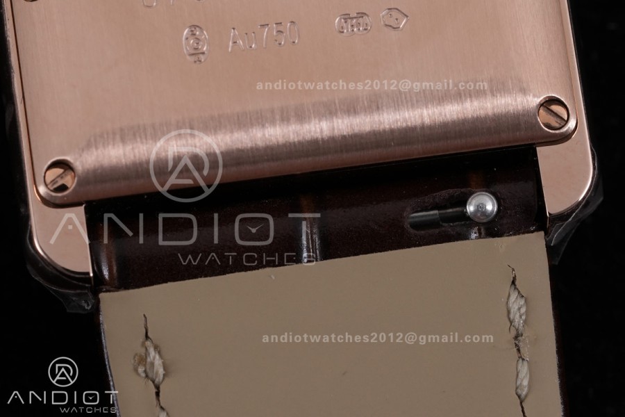 Tank Louis XL 38x27mm RG F1F 1:1 Best Edition White Dial on Dark Brown Strap A1899Mc