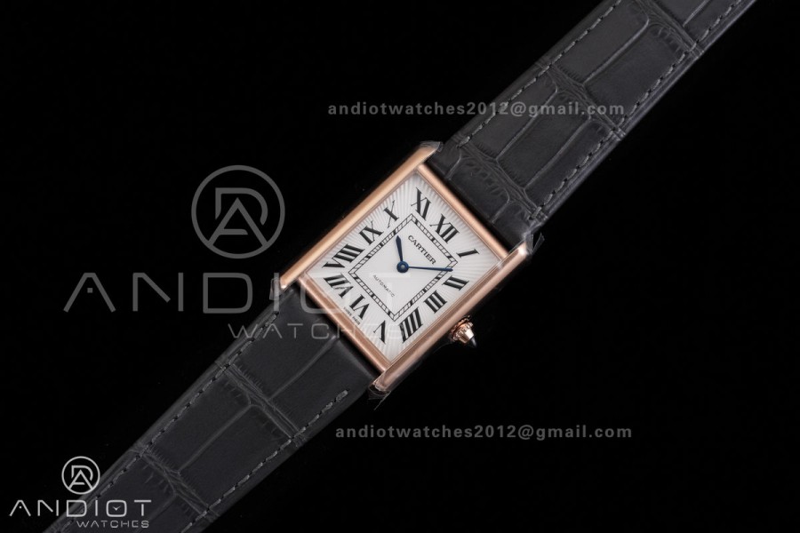 Tank Louis XL 38x27mm RG F1F 1:1 Best Edition White Dial on Gray Strap A1899Mc 