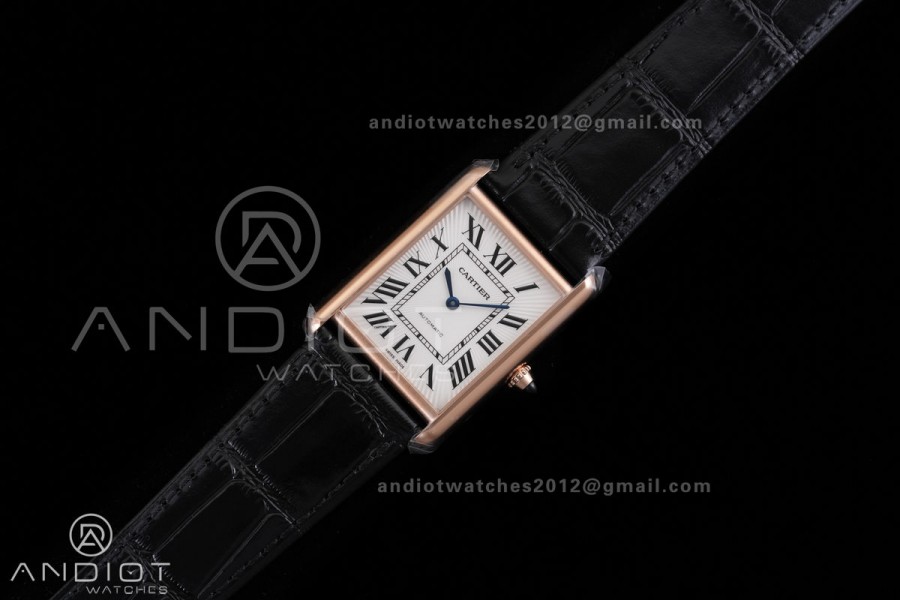 Tank Louis XL 38x27mm RG F1F 1:1 Best Edition White Dial on Black Strap A1899Mc