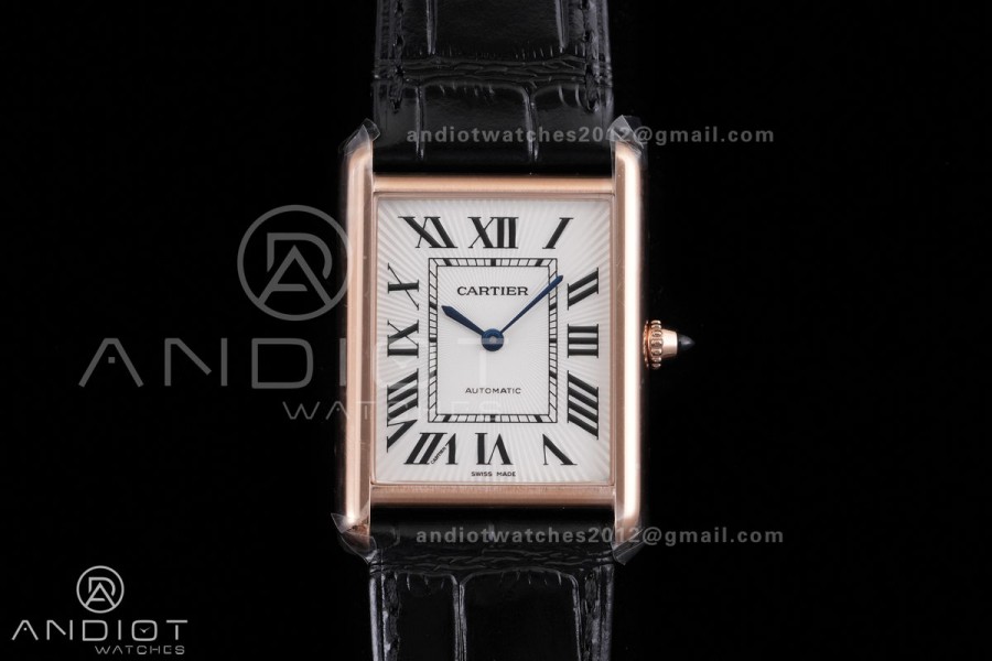 Tank Louis XL 38x27mm RG F1F 1:1 Best Edition White Dial on Black Strap A1899Mc
