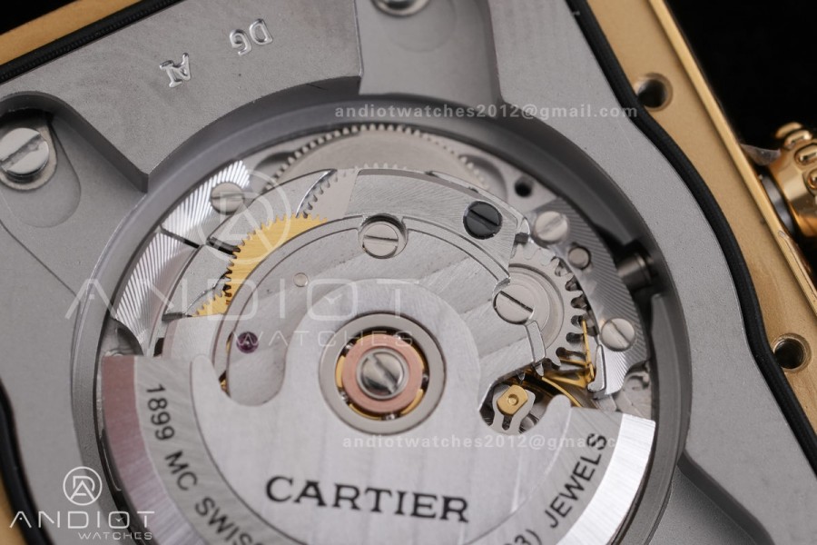 Tank Louis XL 38x27mm YG F1F 1:1 Best Edition White Dial on Brown Strap A1899Mc