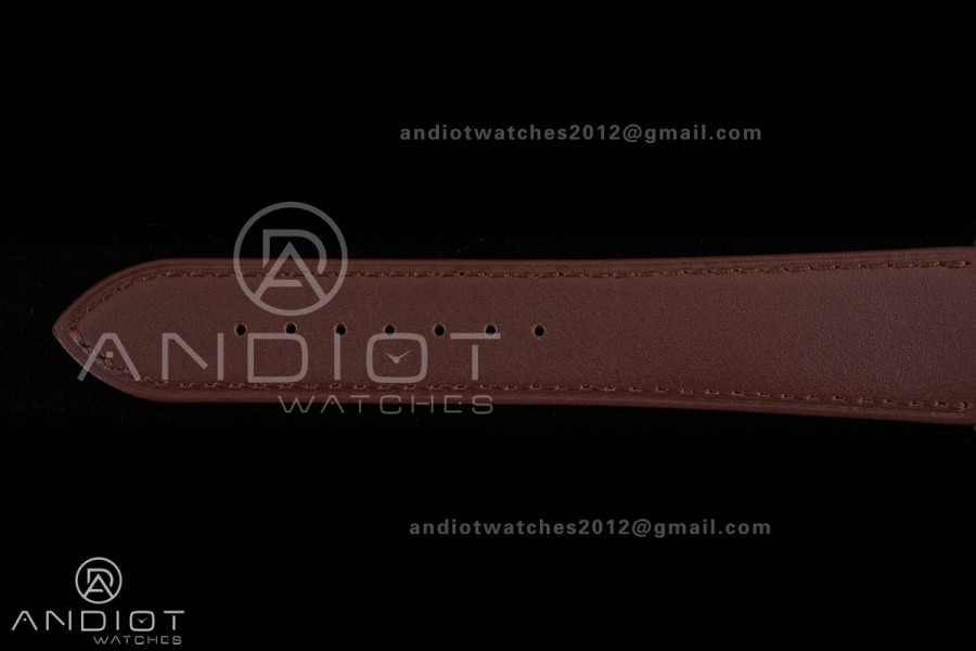 Tank Louis XL 38x27mm YG F1F 1:1 Best Edition White Dial on Brown Strap A1899Mc