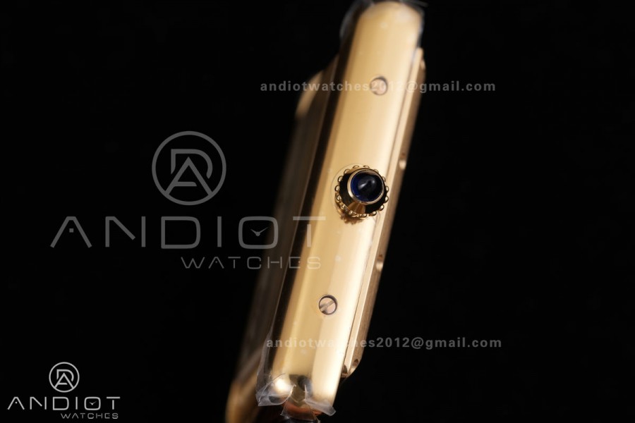 Tank Louis XL 38x27mm YG F1F 1:1 Best Edition White Dial on Dark Brown Strap A1899Mc