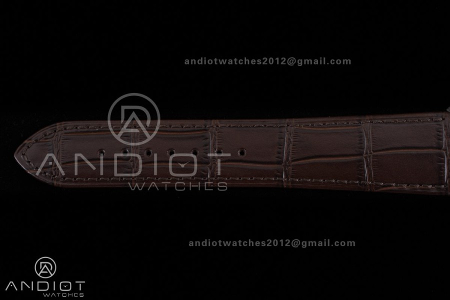 Tank Louis XL 38x27mm YG F1F 1:1 Best Edition White Dial on Dark Brown Strap A1899Mc