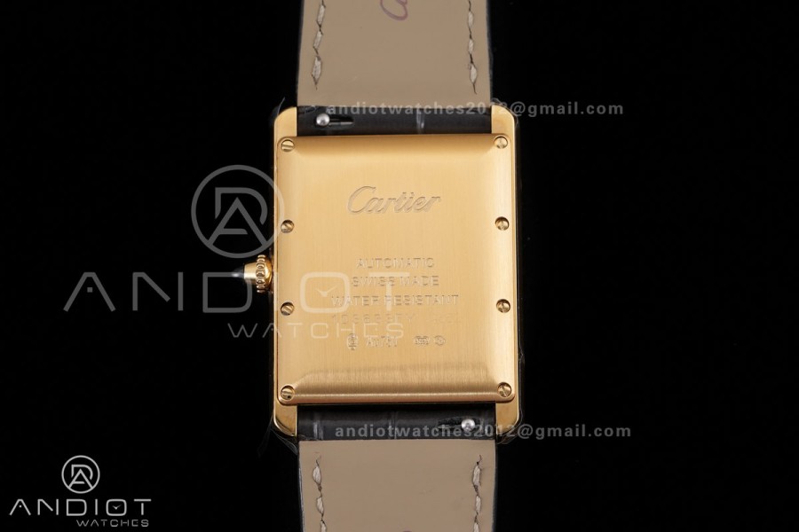 Tank Louis XL 38x27mm YG F1F 1:1 Best Edition White Dial on Gray Strap A1899Mc