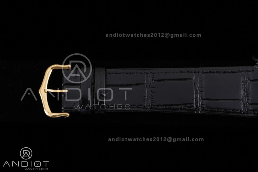 Tank Louis XL 38x27mm YG F1F 1:1 Best Edition White Dial on Black Strap A1899Mc