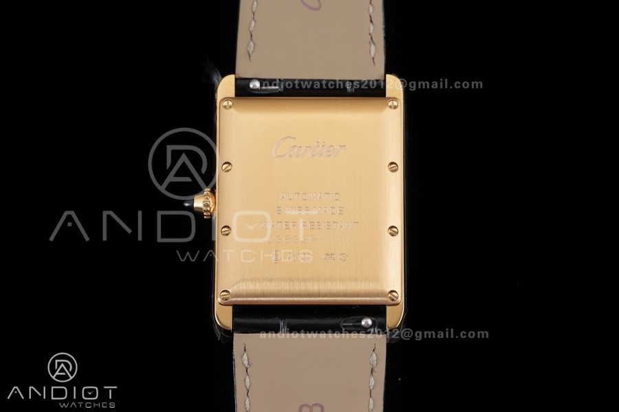 Tank Louis XL 38x27mm YG F1F 1:1 Best Edition White Dial on Black Strap A1899Mc