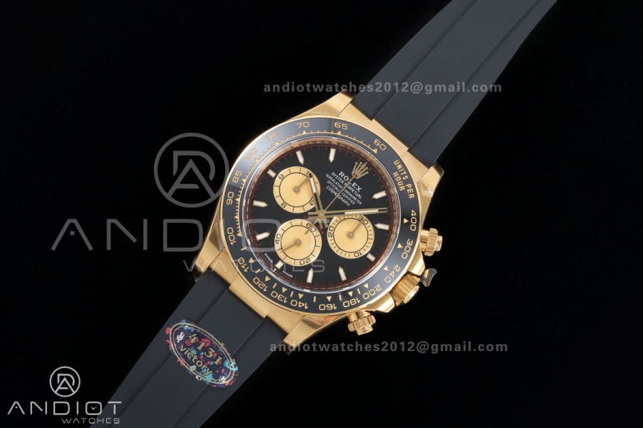 Daytona 126518 VF 1:1 Best Edition Black/YG Dial on Oysterflex Strap DD4131