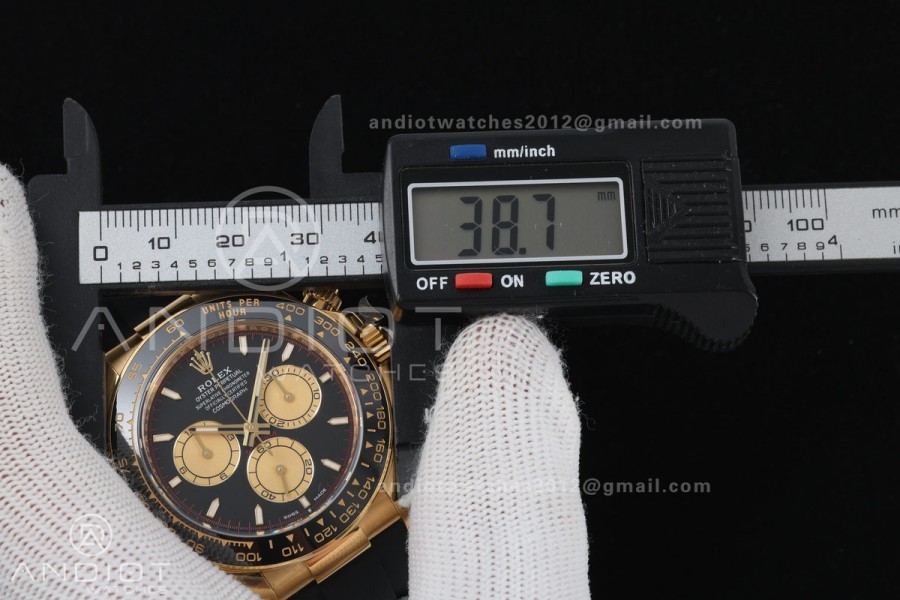 Daytona 126518 VF 1:1 Best Edition Black/YG Dial on Oysterflex Strap DD4131